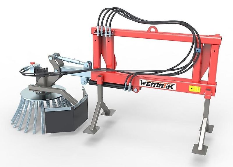 Wildkrautbürste mit Euroaufnahme, Radladeranbau, Kehrmaschine