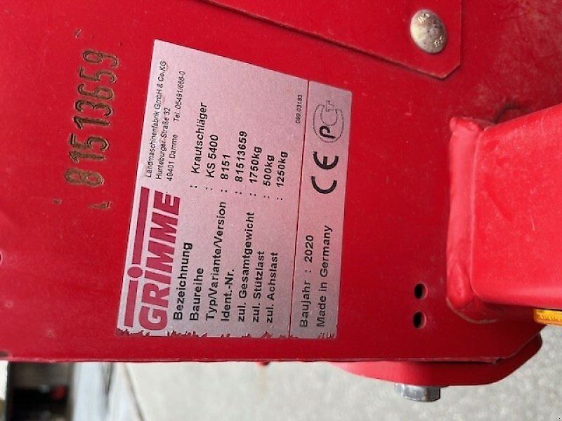 Grimme Krautschlegler KS 5400