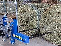 Göweil Ballenspies TDD mit 4 Schwerlastzinken für Euro und Dreipunkt Aufnahme 2500 Kg. Nutzlast