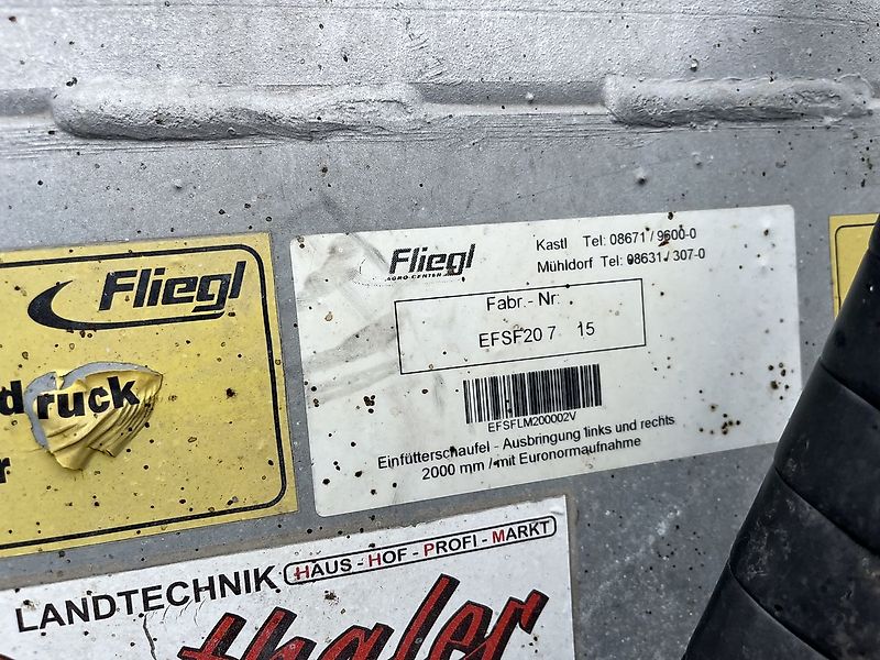 Fliegl Einfütterungsschaufel 2000mm Weidemann HV / Euro