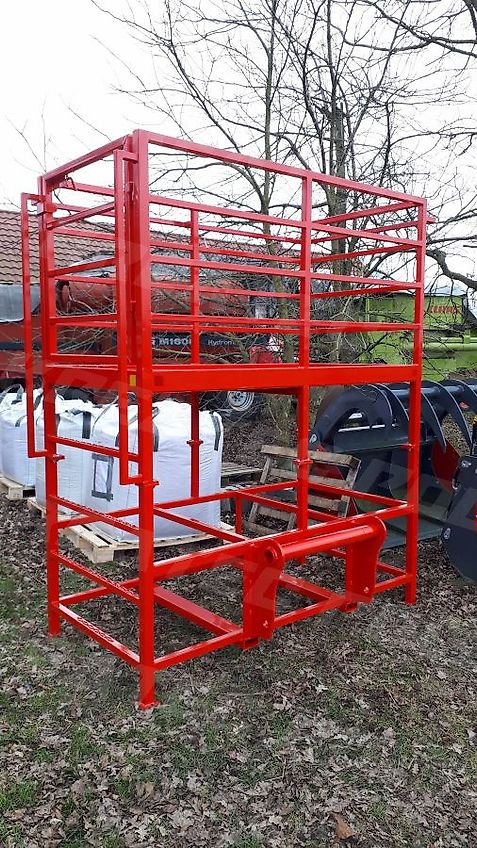 KREATEC Arbeitskorb, Arbeitsbühne mit Riffelblech 2,0 m