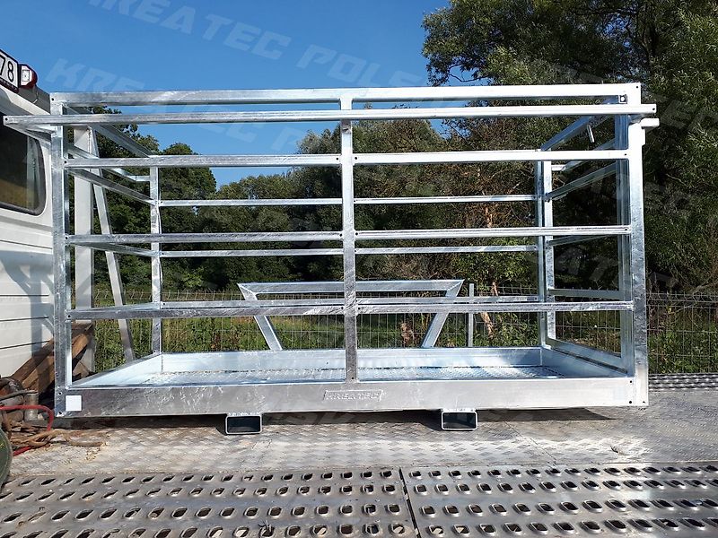 KREATEC Arbeitskorb, Arbeitsbühne mit Riffelblech 2,0 m