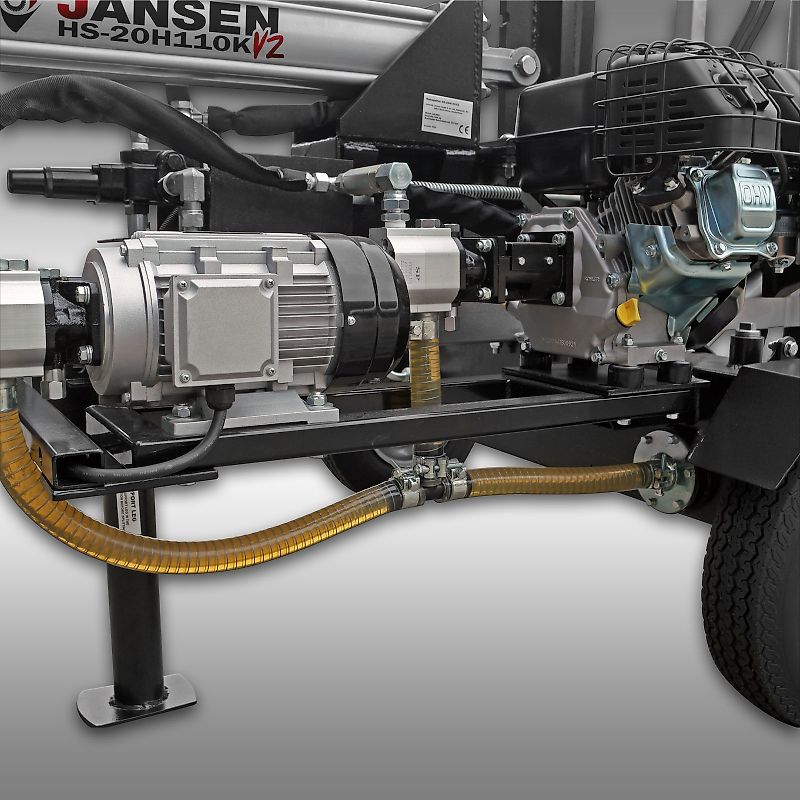 Jansen Holzspalter Jansen HS-20H110K-V2, KOMBI, Benzin+Elektro, 20 t, stehend