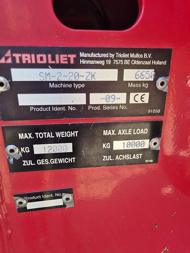 Trioliet ZK 2-2000 / 2400 met opzetrand