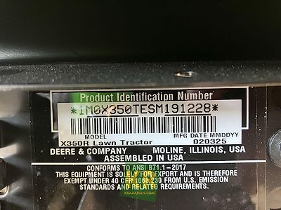 John Deere X350R #692563