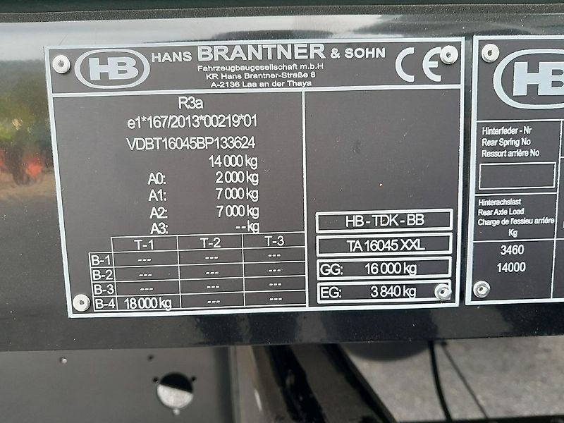 Brantner TA 16045 XXL Dreiseitenkipper